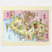 New Jersey farbenfroh illustriert - Postkarten-Wur Fleecedecke (Vorderseite (Horizontal))