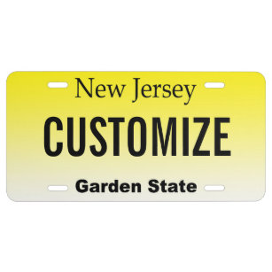 New-Jersey fertigte Eitelkeit besonders an US Nummernschild