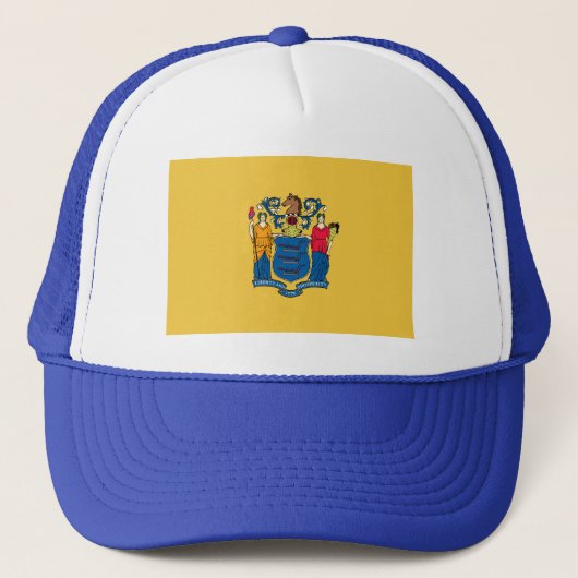 New Jersey Flag Hat Truckerkappe (Vorderseite)