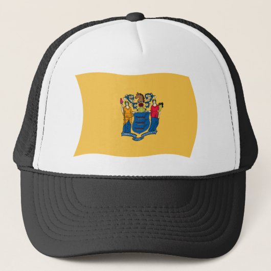New Jersey Flag Hat Truckerkappe (Vorderseite)
