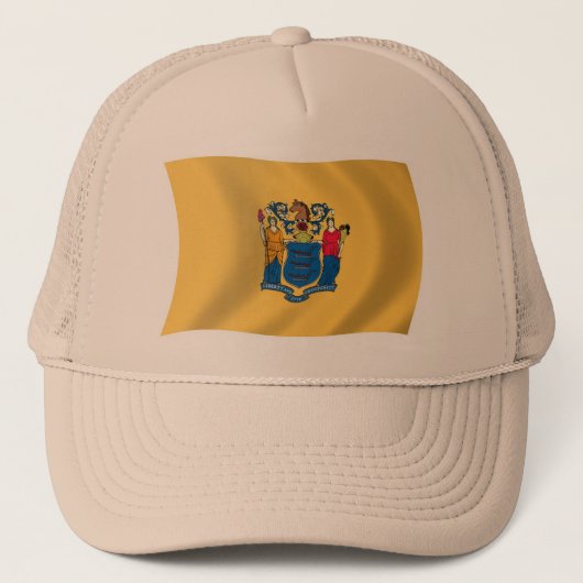 New Jersey Flag Hat Truckerkappe (Vorderseite)