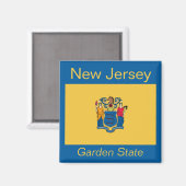 New Jersey Flag Magnet (Vorderseite/Rückseite)