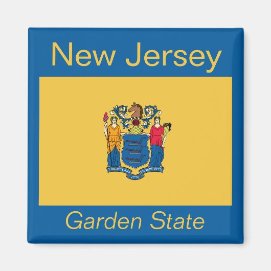 New Jersey Flag Magnet (Vorne)