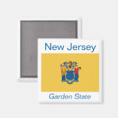 New Jersey Flag Magnet (Vorderseite/Rückseite)