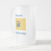 New Jersey Flag Map City Tasse (Vorderseite Links)