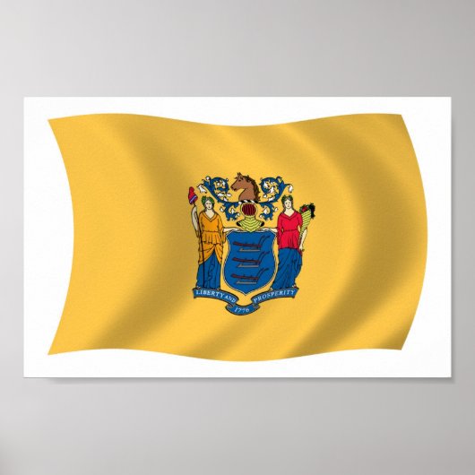 New Jersey Flag Poster Print (Vorne)