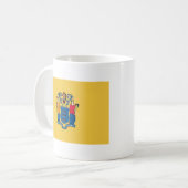 New-Jersey Flagge + Karten-Tasse Kaffeetasse (Vorderseite Links)