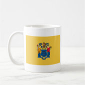New-Jersey Flagge + Karten-Tasse Kaffeetasse (Links)