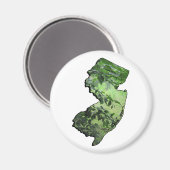 New Jersey Forest Staat Kontur Magnet (Vorderseite/Rückseite)