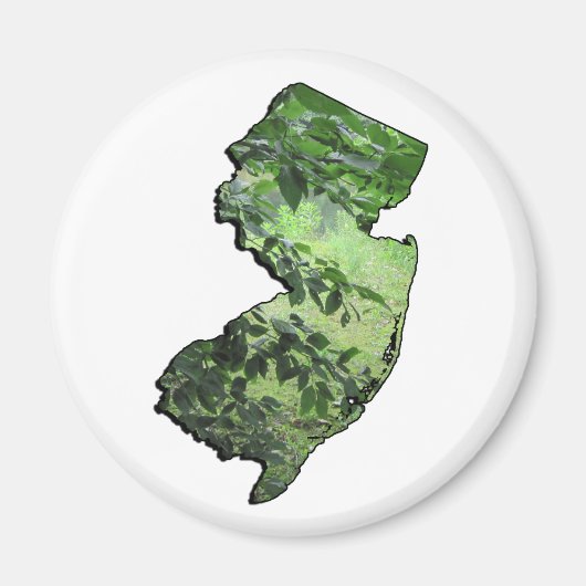 New Jersey Forest Staat Kontur Magnet (Vorne)
