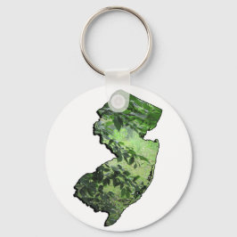 New Jersey Forest Staat Kontur Schlüsselanhänger