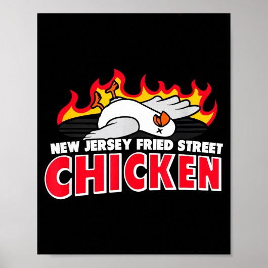 New Jersey Fried Street Chicken Funny Food  Poster (Vorne)