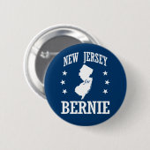 NEW JERSEY FÜR BERNIE SANDERS BUTTON (Vorne & Hinten)