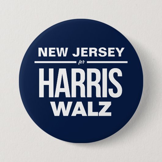 New Jersey für Harris Walz Button (Vorderseite)