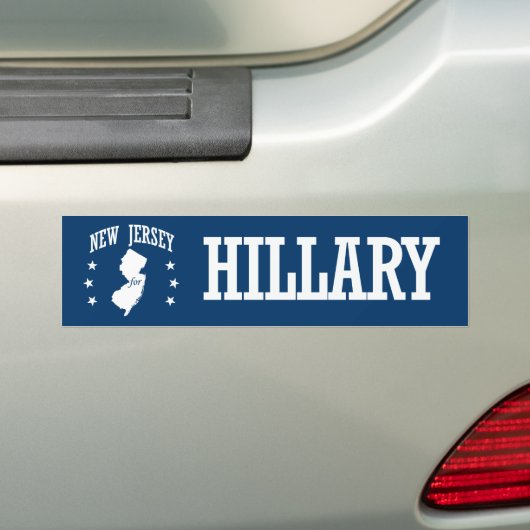 NEW-JERSEY FÜR HILLARY AUTOAUFKLEBER (Auf Auto)