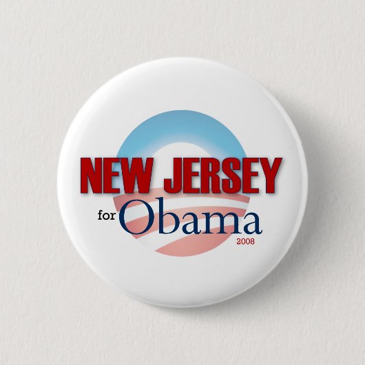 NEW-JERSEY für Obama Button (Vorderseite)
