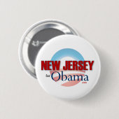 NEW-JERSEY für Obama Button (Vorne & Hinten)