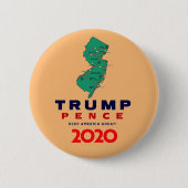 New Jersey für Trump Pence 2020 Button (Vorderseite)