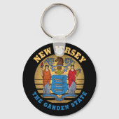 NEW JERSEY GARDEN STAAT FLAG SCHLÜSSELANHÄNGER (Vorderseite)