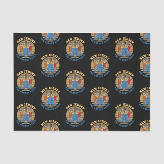 NEW JERSEY GARDEN STAAT FLAG SEIDENPAPIER (Vorderseite)