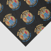 NEW JERSEY GARDEN STAAT FLAG SEIDENPAPIER (Ausschnitt)