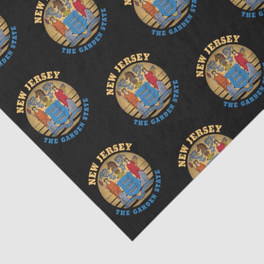 NEW JERSEY GARDEN STAAT FLAG SEIDENPAPIER (Ausschnitt)
