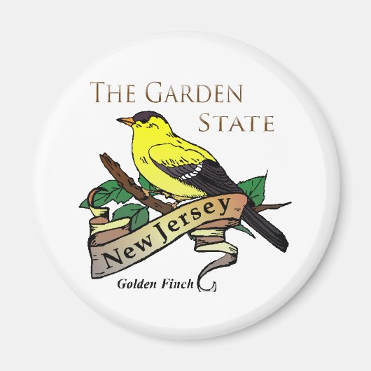 New Jersey Garden Staat Golden Finale Magnet (Vorne)