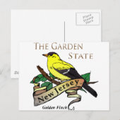 New Jersey Garden Staat Golden Finale Postkarte (Vorne/Hinten)