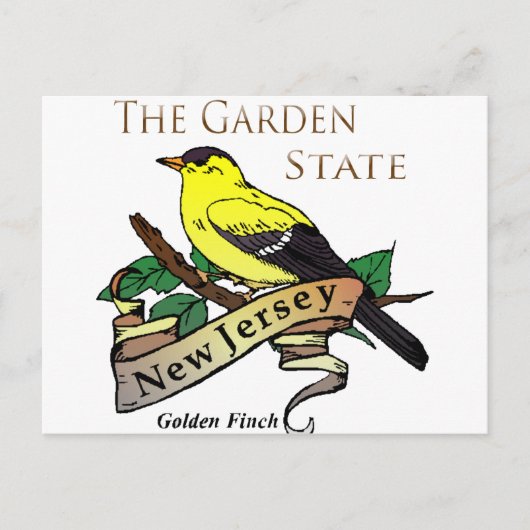 New Jersey Garden Staat Golden Finale Postkarte (Vorderseite)