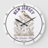 New Jersey Garden State Bird Große Wanduhr (Vorderseite)