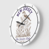 New Jersey Garden State Vogel Große Wanduhr (Winkel)