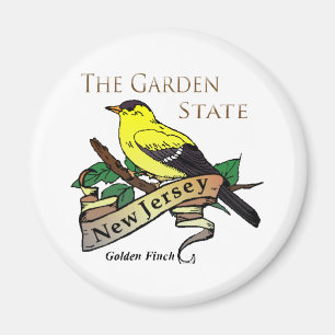 New-Jersey Garten-Staats-goldener Fink Magnet