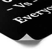 New Jersey gegen alle Poster (Ecke)