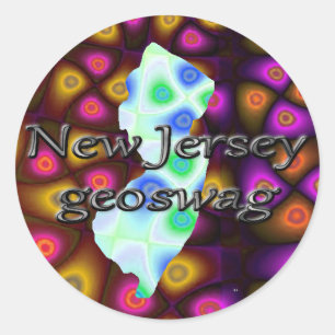 New-Jersey Geocaching liefert Aufkleber Geoswag