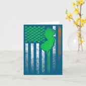 New Jersey Geschenk St. Patrick's Day Irisch Ameri Karte (Gelbe Blume)
