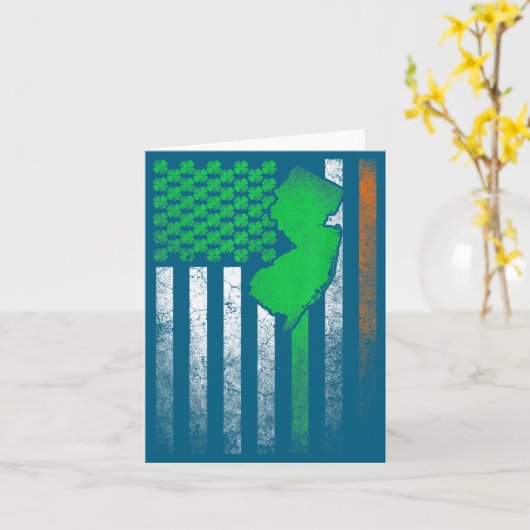New Jersey Geschenk St. Patrick's Day Irisch Ameri Karte (Gelbe Blume)