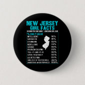 New Jersey Girl Facts Funny Birthday Gift Born In Button (Vorderseite)