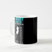 New Jersey Girl Facts Funny Birthday Gift Born In Kaffeetasse (Vorderseite Links)