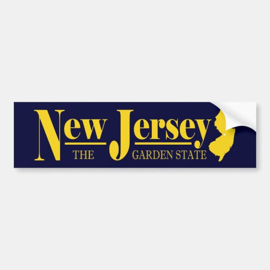 New Jersey Gold Autoaufkleber (Vorne)