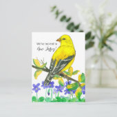 New Jersey Goldfinch Violets Postkarte (Stehend Vorderseite)