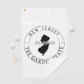 New Jersey Golf Towel Staat Personalisiert Golfhandtuch (Insitu)