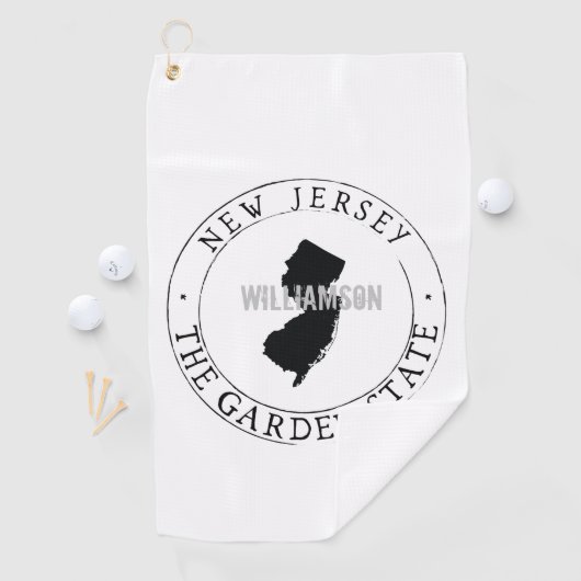 New Jersey Golf Towel Staat Personalisiert Golfhandtuch (Insitu)
