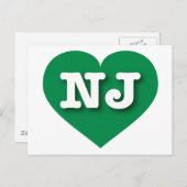 New Jersey Green Heart - I Liebe NJ Postkarte (Vorne/Hinten)