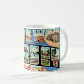  New Jersey Greeting Vintage Postcard Mug Kaffeetasse (VorderseiteRechts)