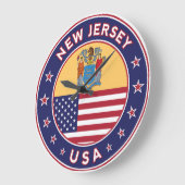 New Jersey Große Wanduhr (Winkel)