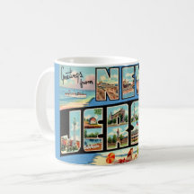 New Jersey Gruß Vintage Postkarten Tasse