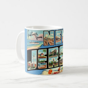 New Jersey Gruß Vintage Postkarten Tasse