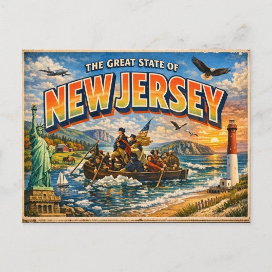 New Jersey Grußpostkarte  Postkarte (Vorderseite)