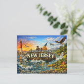 New Jersey Grußpostkarte Postkarte (Stehend Vorderseite)