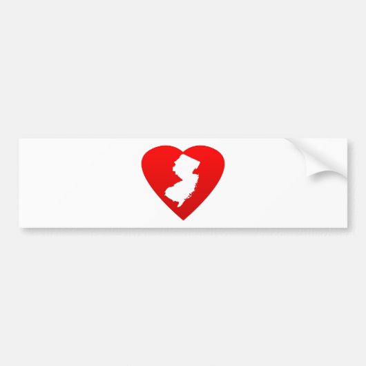 New-Jersey Herz Autoaufkleber (Vorne)